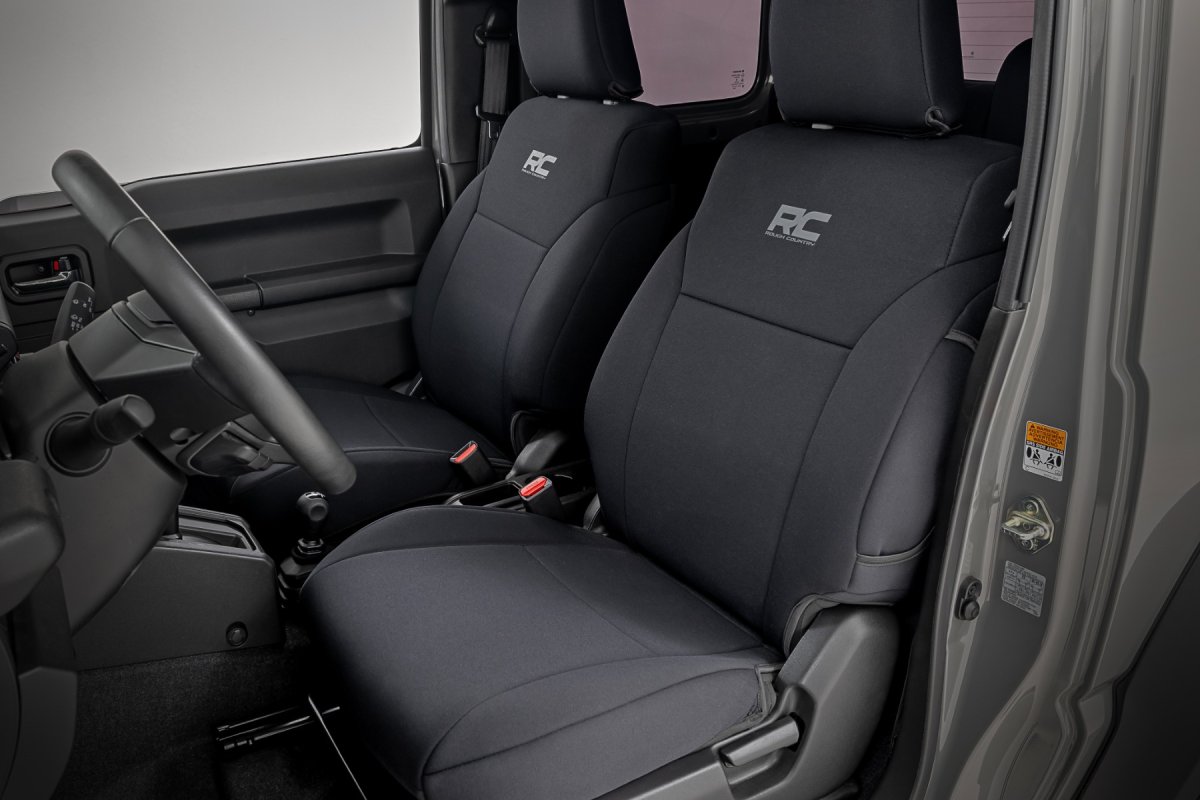 Suzuki Jimny Seat Covers - Front & Rear - Rough Country - Neoprene - 4WD - '18-'25